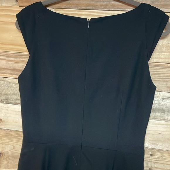 Tahari ASL size 6 cap sleeve black form fitted pencil dress - Picture 7 of 8